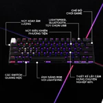 Bàn phím Gaming Không dây Logitech G PRO X 60 LIGHTSPEED 60% RGB SwitchGX Tactile — ảnh 6
