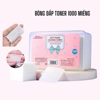 Bông Tẩy Trang 2in1  Bông Đắp Toner 500 Miếng+50 bông tẩy trang vuông Lameila - LMLTOP