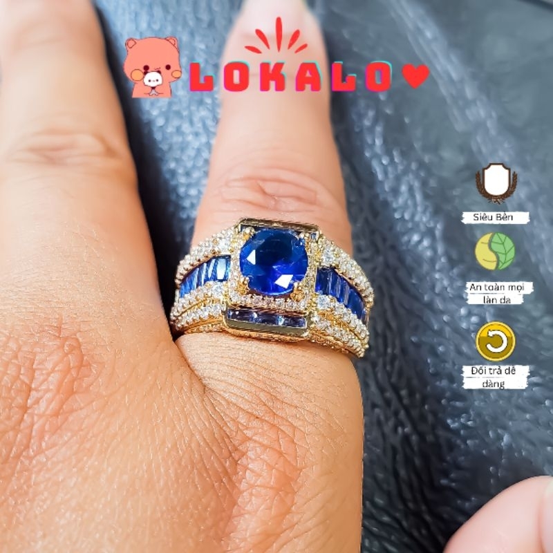 Nhẫn Nam 18k vàng giả Đẹp Nhẫn Vonfram Cao Cấp Không Phai Tặng kèm hộp - Đeo Dự Lễ Tiệc, Uống Cà Phê Rất Sang