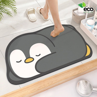 Thảm nhà tắm hút nước ECO siêu thấm, chùi chân, trang trí hình thú cưng dễ thương