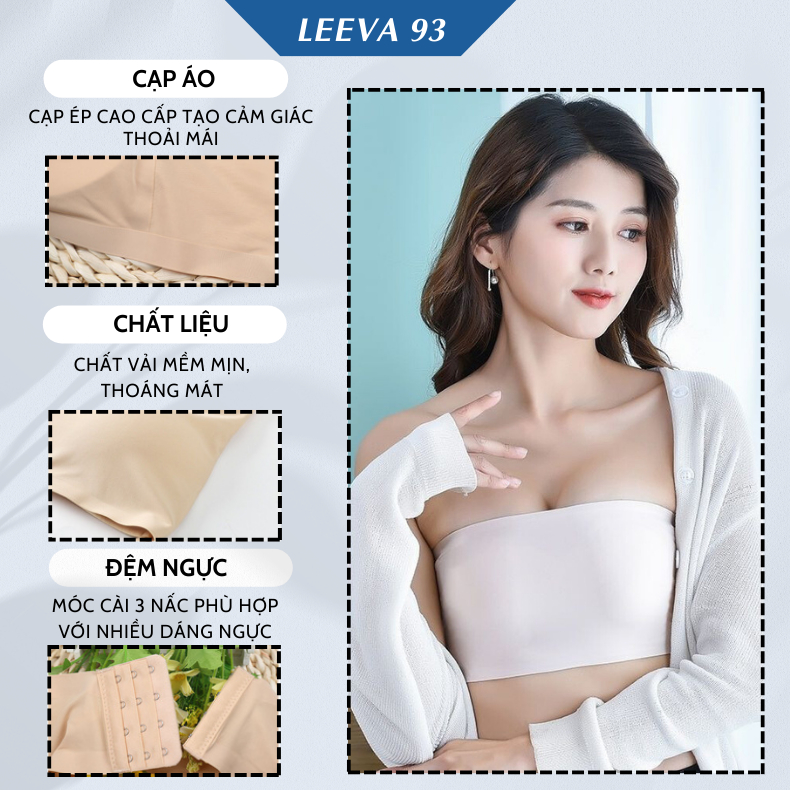 Áo Bra Nữ Quây đúc Su Trơn không dây có đệm ngực không gọng móc cài nâng ngực Bao Mát Mịn Freesize AN06