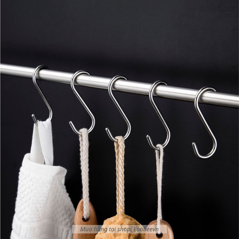 Set 10 Móc Treo Đồ Đa Năng Chữ S KOOBEE – Chất Liệu Inox Bền Đẹp, Treo Gọn Gàng Mọi Vật Dụng | 045
