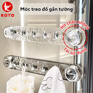 Thanh móc treo quần áo nhà tắm cốc hút treo đồ gắn tường thông minh có thể tháo lắp tái sử dụng