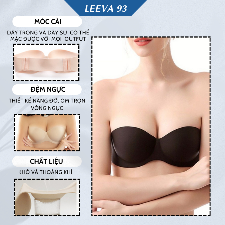 Áo ngực chống trơn trượt dán ngực dây vô hình liền mạch, hở lưng bọc áo ngực núm vú miếng dán AN05