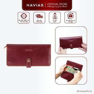 Ví Da Dài HAVIAS thủ công da bò Veg thượng hạng HORIZON