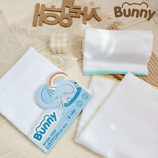 Khăn tắm xô cho bé 4 lớp, 6 lớp xuất nhật Bunny khổ 75x75, vải xô cao cấp xuất nhật mềm mại không xù bông.