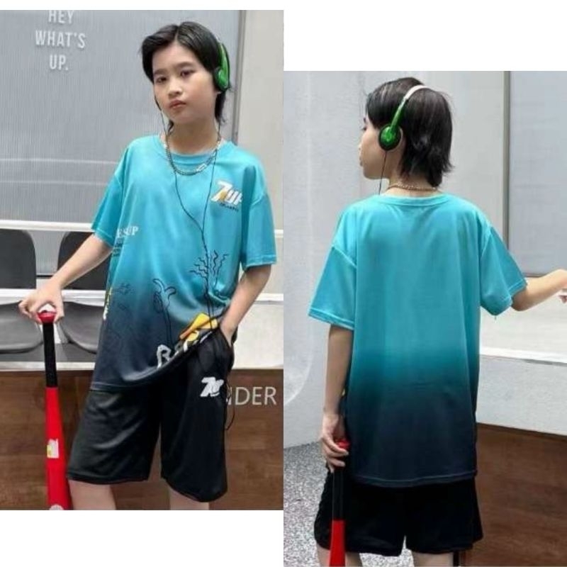 Bộ quần áo cộc tay cho bé phong cách thể thao size từ 20-60kg hàng QC cao cấp