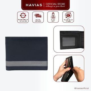 Ví da nam HAVIAS thiết kế độc đáo từ da bò Saffiano Ý COSMO2