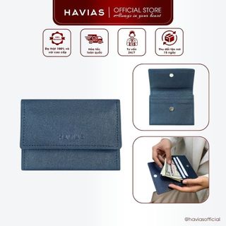 Ví Da Gấp mini HAVIAS Da Bò thật Saffiano Ý Lucy2