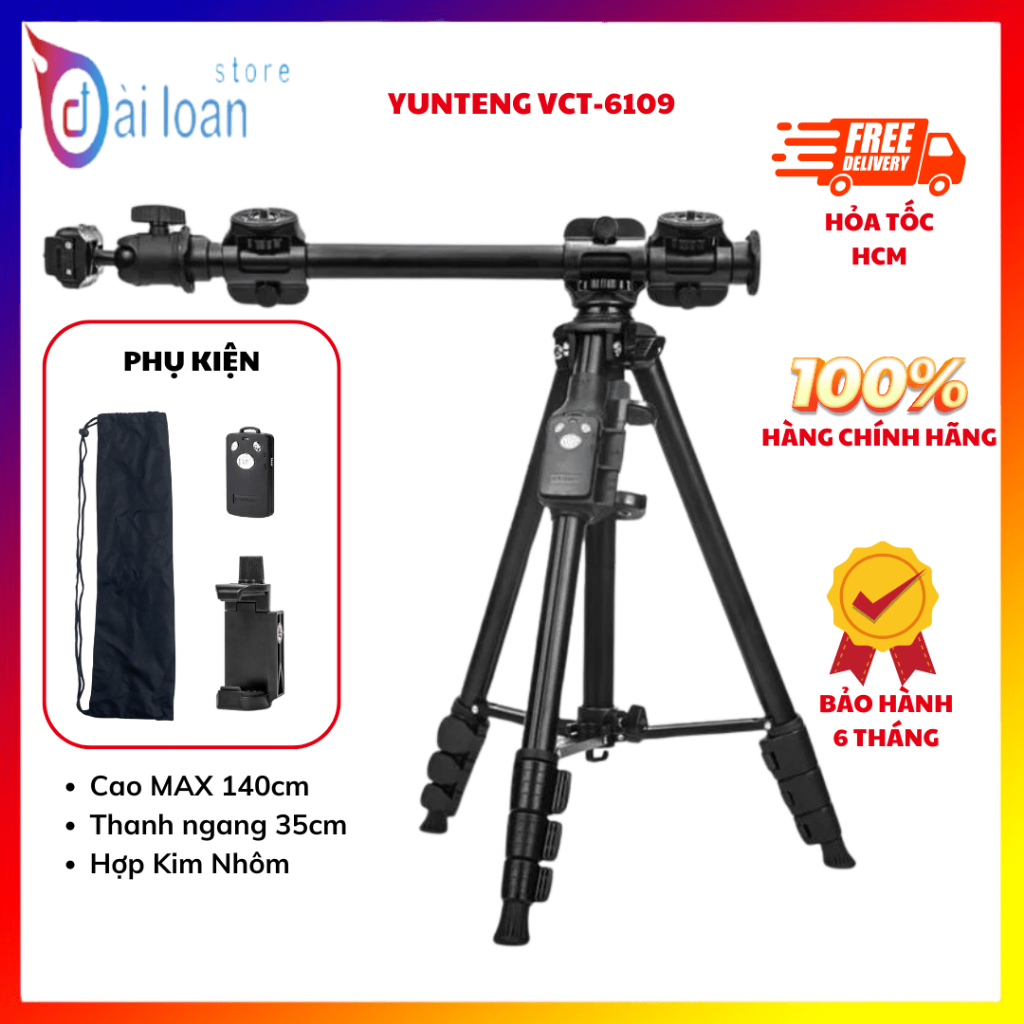 Chân đế, Tripod điện thoại, máy ảnh quay từ trên xuống Yunteng VCT_6109