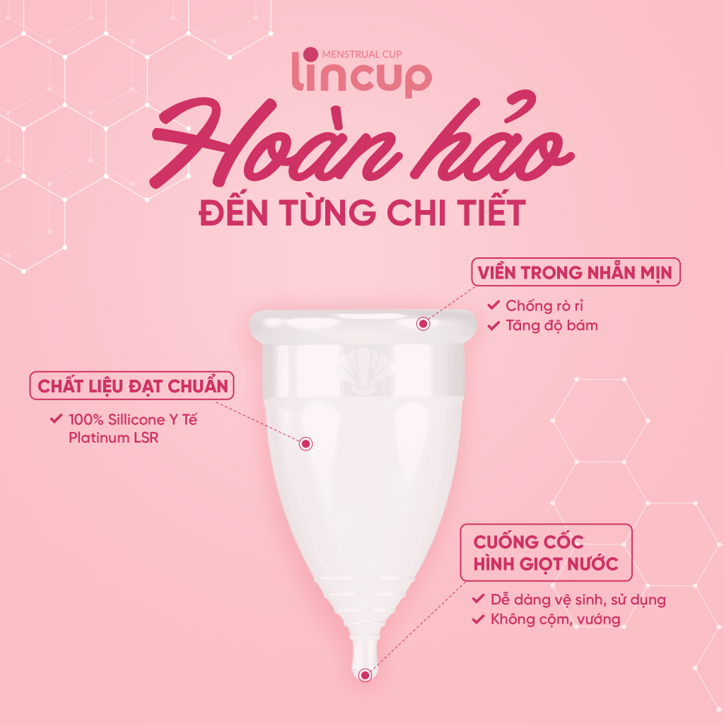 Ảnh Combo Cốc nguyệt san Lincup đi kèm túi lụa, bàn chải vệ sinh cốc 3