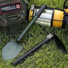 (freeship) Xẻng gấp gọn đa năng 4 chức năng có la bàn Dùng đi phượt, cắm trại, làm vườn có túi đựng