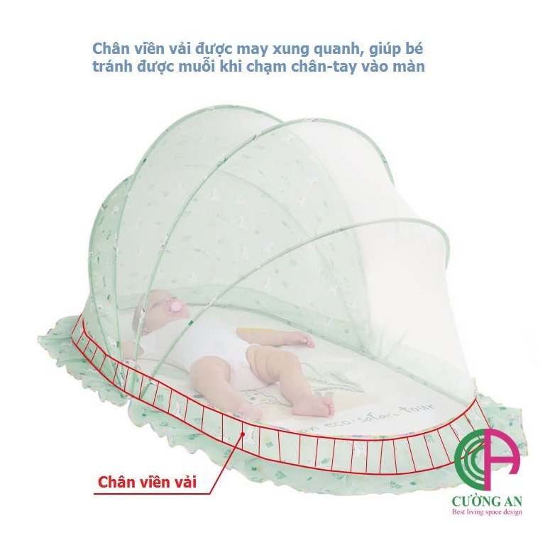 [Màn Thú] Màn Gấp Gọn cho bé, Chống muỗi , chống côn trùng kt 100x55x55cm