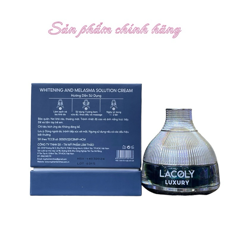 Kem Nám Tàn Nhang LACOLY luxury 30g