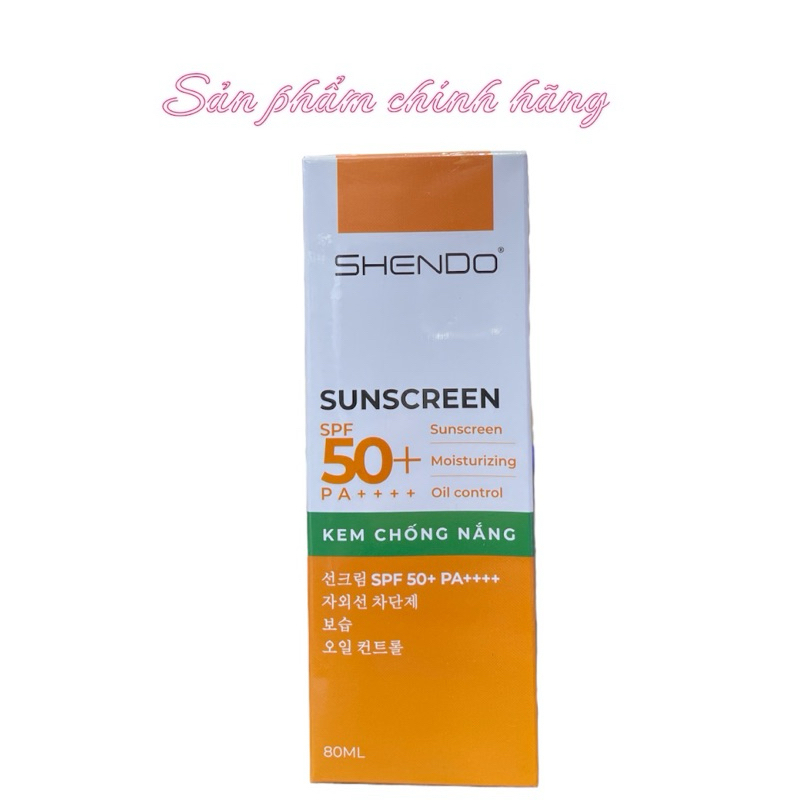 Kem Chống Nắng SHENDO Sunscreen SPF50+ PA++++ - 80ml
