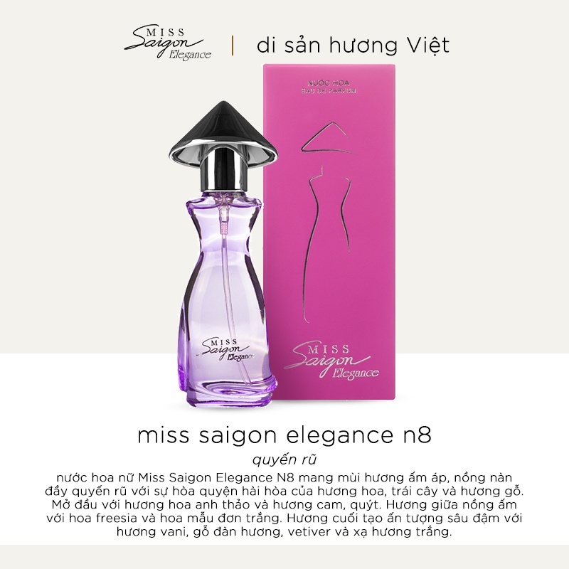 Ảnh Nước hoa nữ Miss Saigon Elegance N8 - Hộp tím EDP 15ml 1