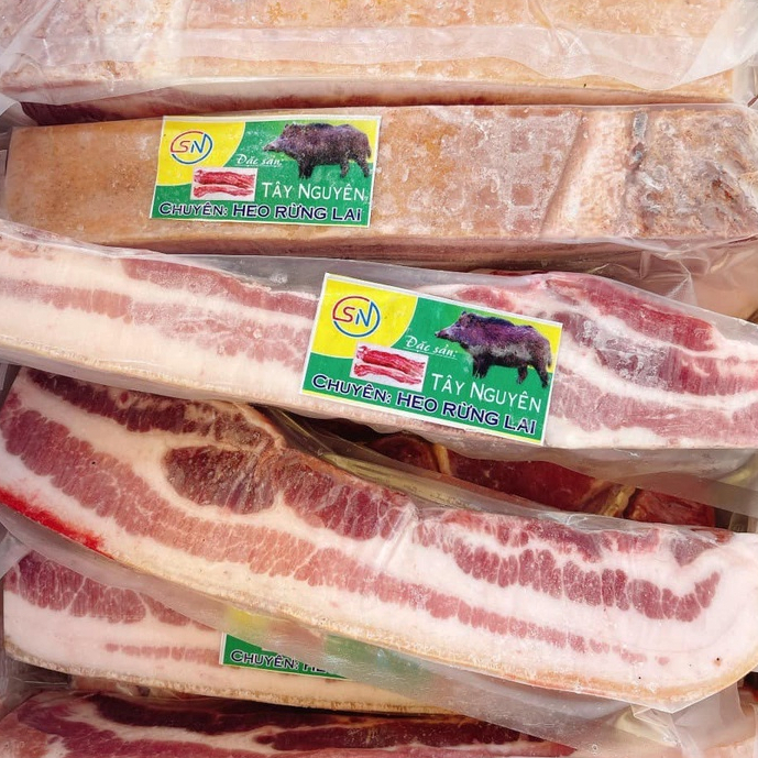 Thịt ba rọi heo rừng lai (dây 1kg) (Ship hỏa tốc HCM) | Shopee Việt Nam