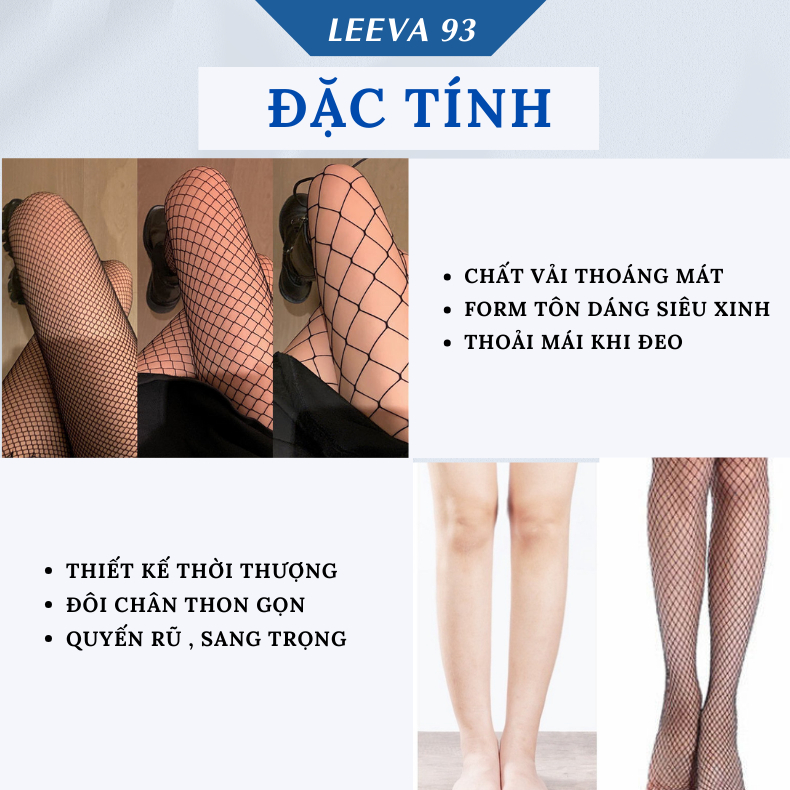 Quần tất lưới gợi cảm cho nữ mix đồ cá tính dễ thương