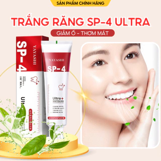 Kem Đánh Trắng Răng Tự Nhiên SP4 YAYASHI Hương Thơm Mát, Kem Đánh Răng Khử Ổ Vàng, Sạch Mảng Bám Dứt Điểm Hôi Miệng