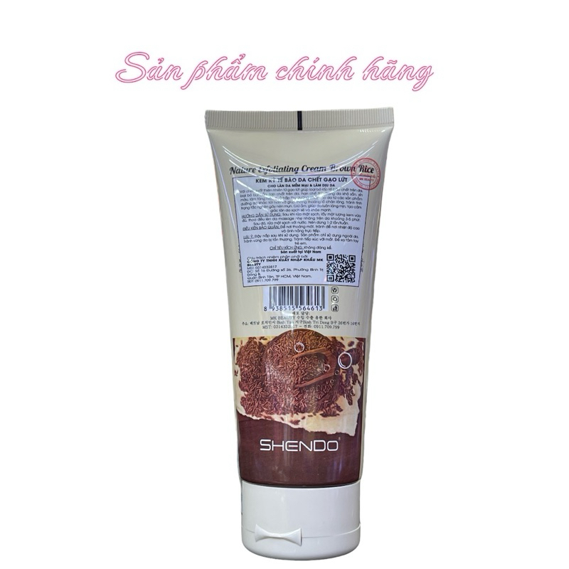 Kem Tẩy Tế Bào Chết Gạo Lứt SHENDO Cho Làn Da Mềm Mại & Làm Dịu Da - 170ml