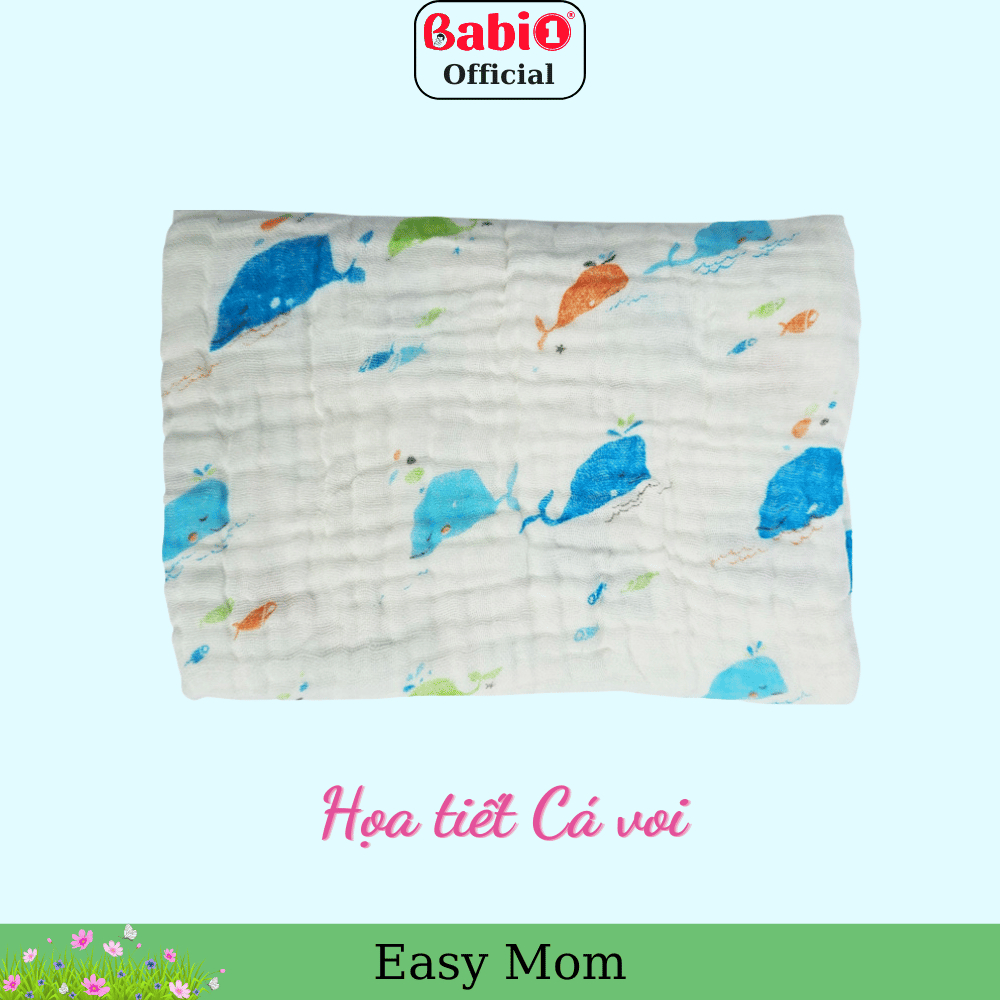 Khăn Tắm Xô 4 Lớp Babi 1 Xuất Nhật Siêu Thấm Hút Cho Bé Size 105x110cm