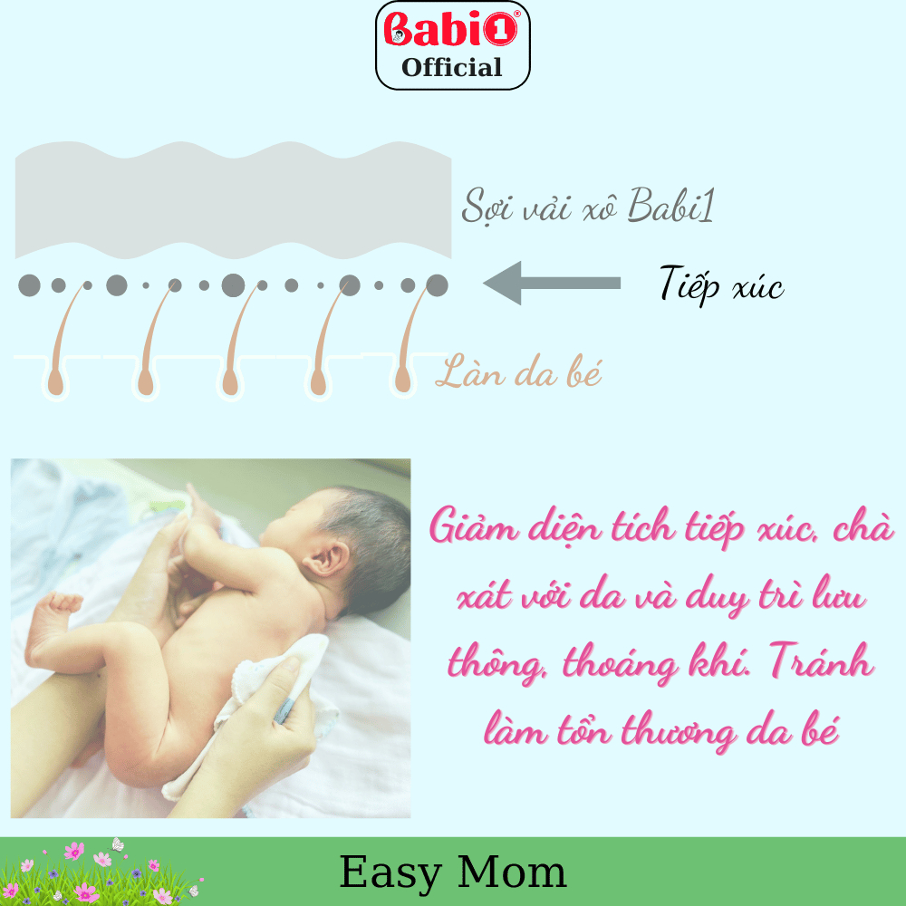 Khăn Tắm Xô 4 Lớp Babi 1 Xuất Nhật Siêu Thấm Hút Cho Bé Size 105x110cm