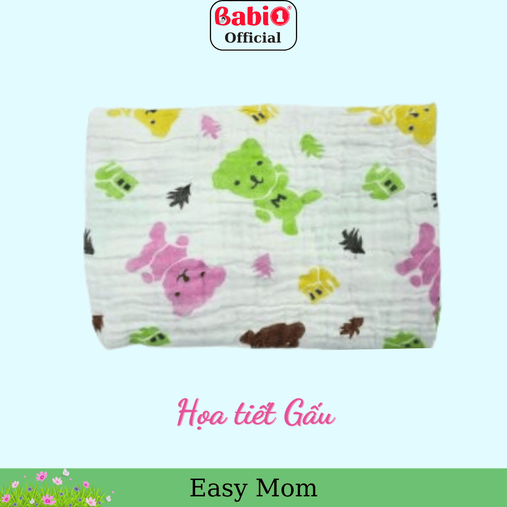 Khăn Tắm Xô 4 Lớp Babi 1 Xuất Nhật Siêu Thấm Hút Cho Bé Size 105x110cm