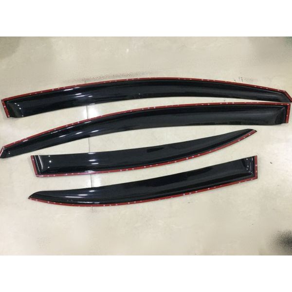 Vè che mưa xe Honda Civic 2008-2011, Mẫu vè mưa nhựa đen và chỉ mạ cao cấp