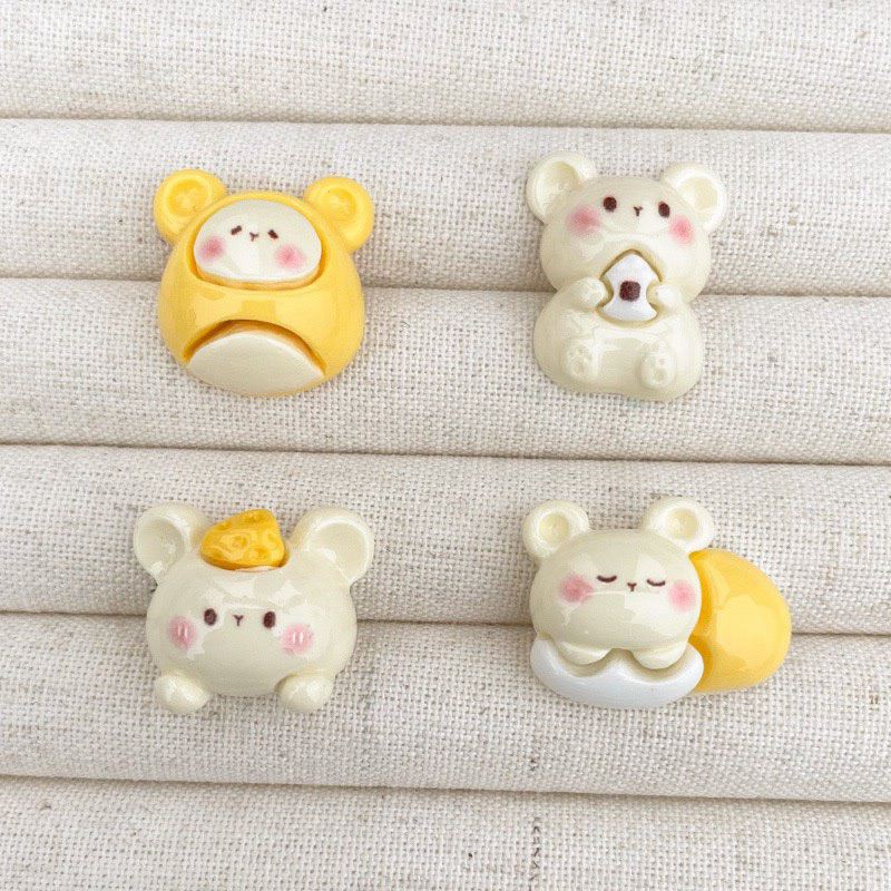 CHARM GẤU ĐỘI NÓN SIÊU ĐÁNG YÊU TRANG TRÍ PHỤ KIỆN DIY, ỐP LƯNG ĐIỆN THOẠI