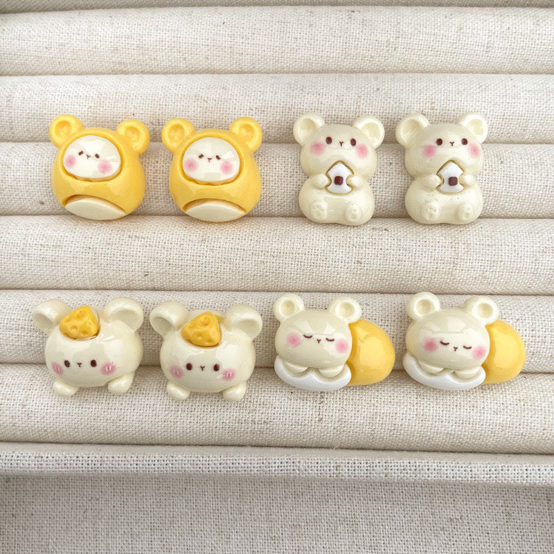 CHARM GẤU ĐỘI NÓN SIÊU ĐÁNG YÊU TRANG TRÍ PHỤ KIỆN DIY, ỐP LƯNG ĐIỆN THOẠI