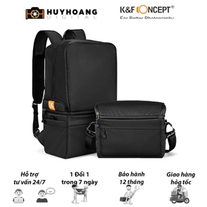 Balo máy ảnh K&F CONCEPT KF13.129 | 2 in 1 Balo và túi đeo chéo