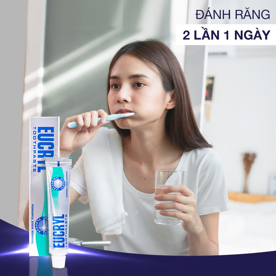 Ảnh Combo 2 Kem đánh răng ( 62gx2) + bột đánh răng Eucryl ( 50g) hỗ trợ làm trắng răng 3