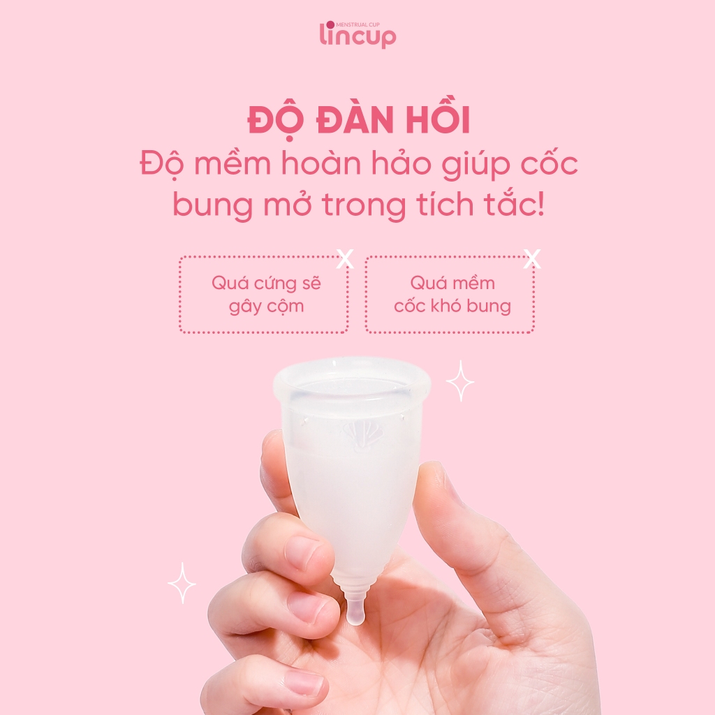Ảnh Combo Cốc nguyệt san Lincup 3 size kèm 2 dung dịch vệ sinh rửa cốc Lincare Rose (50ml x2) 1