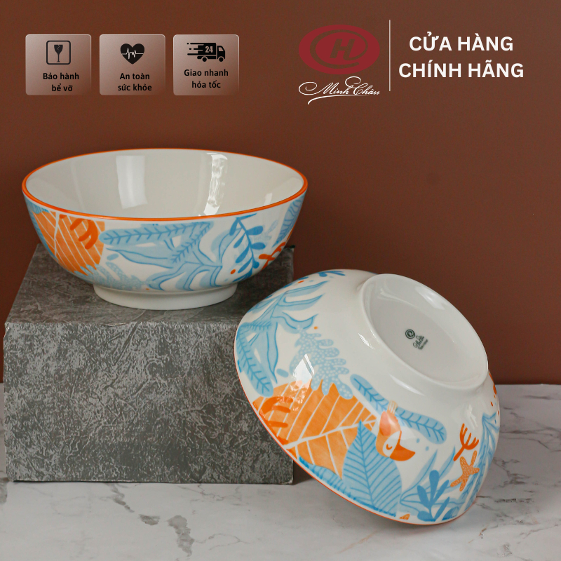 Bát tô sứ 1 size họa tiết mùa hè nhiệt đới tươi mát - Sứ Minh Châu