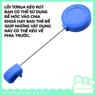 [Sẵn VN] Lõi Tơrua Kéo Rút 60cm Sử Dụng Móc Vào Bao Đựng Thẻ Hoặc Móc Khoá Phong Cách Đơn Giản Nhiều Màu Sắc