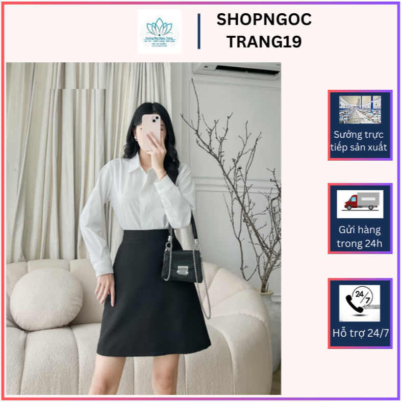 [Có lót quần] Váy chữ A mini Công Sở Có Túi 2 Bên_SHOPGOCTRANG19_CV10NT