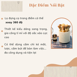 Hộp Đựng Cọ Trang Điểm Thiết Kế Thông Minh 5 Ngăn Xoay 360, Hộp Đựng Đồ Để Bàn Đa Năng Tiện Dụng 88459