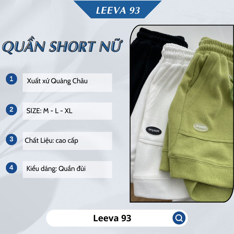 Quần đùi nữ form rộng Quần short nữ thể thao, vải da cá lưng thun thiết kế rút dây thời trang năng động 3005