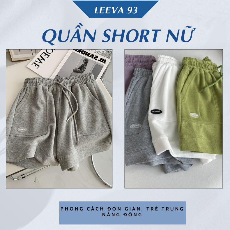Quần đùi nữ form rộng Quần short nữ thể thao, vải da cá lưng thun thiết kế rút dây thời trang năng động 3005