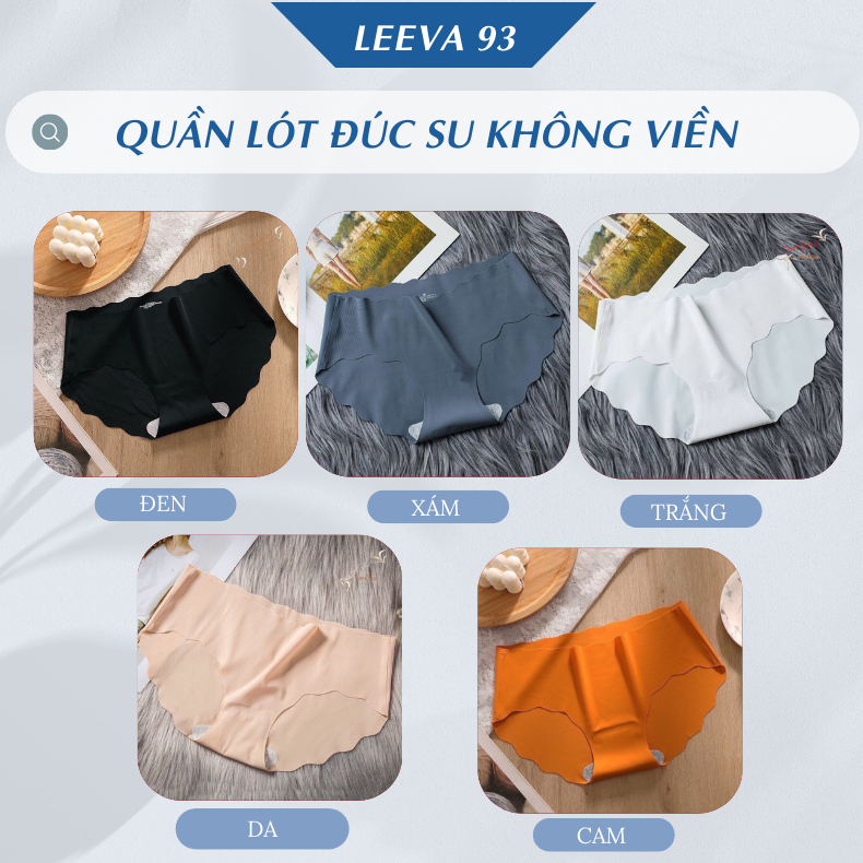Quần lót nữ không đường may, quần đúc su siêu mỏng lượn sóng màu trơn thoáng khí QL02
