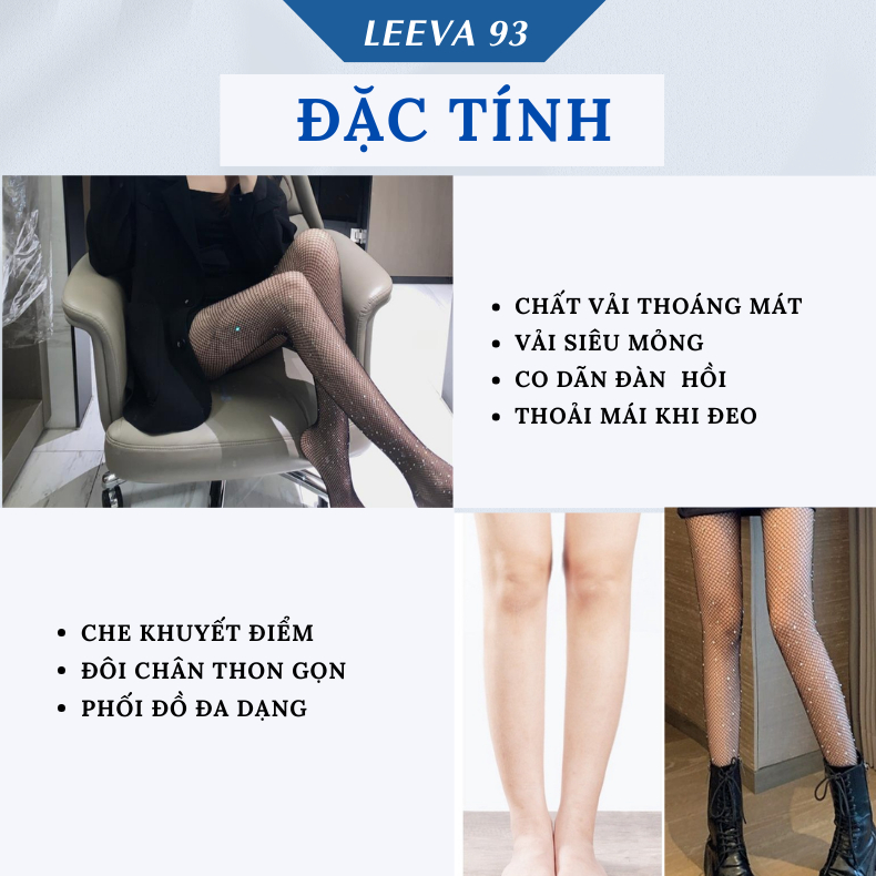 Quần Tất Lưới Đính Đá Lấp Lánh Gợi Cảm Cho Nữ QT24