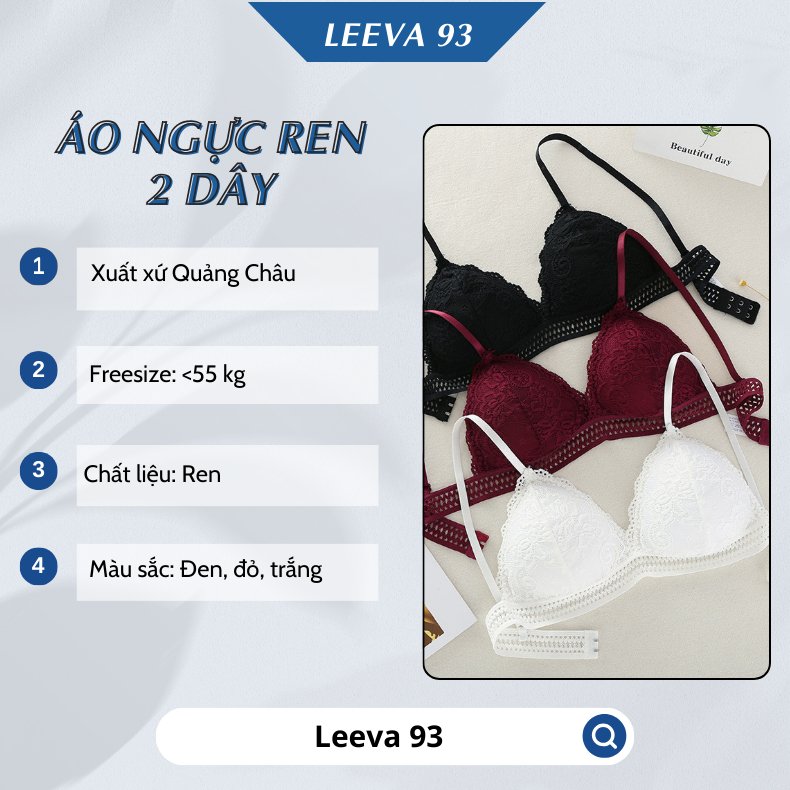 Áo Lót 2 dây Bra Ren Mềm đệm Mút Mỏng Không Gọng Hàng Đẹp AN11