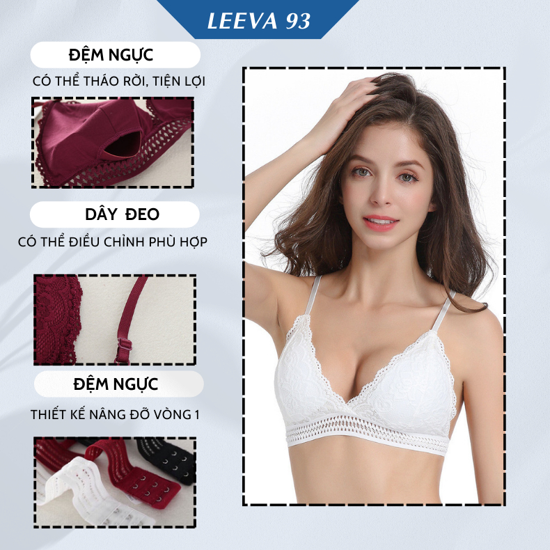 Áo Lót 2 dây Bra Ren Mềm đệm Mút Mỏng Không Gọng Hàng Đẹp AN11