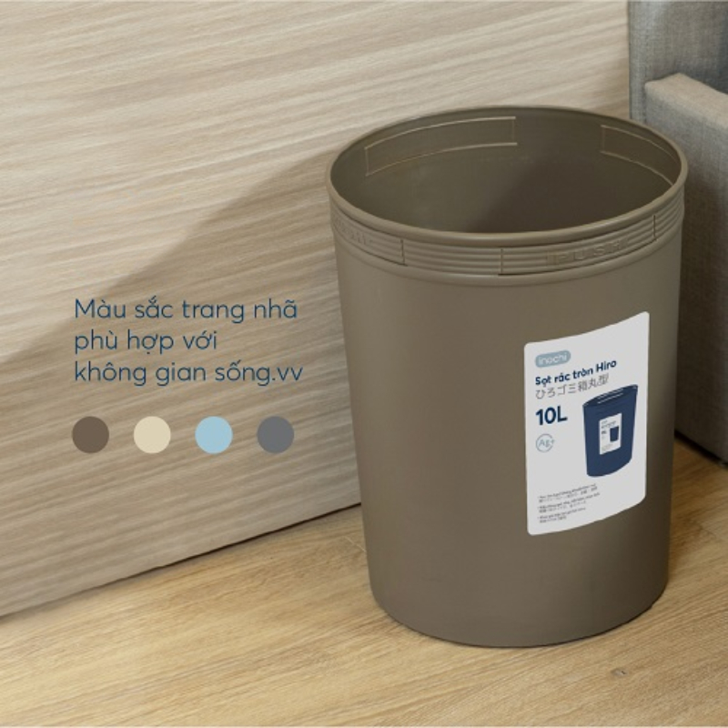Sọt rác văn phòng nhựa cao cấp Hiro 5L-10L-15L - CHÍNH HÃNG INOCHI