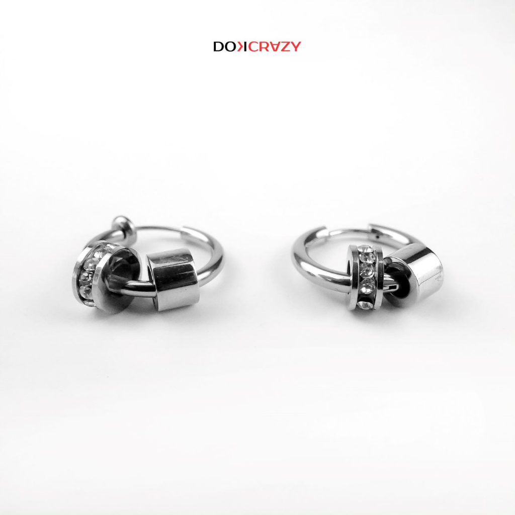 Ảnh Khuyên tai tròn DOKCRAZY Thép Không Gỉ Thời Trang Phong Cách Đường Phố nhiều size Unisex - DOK01 3