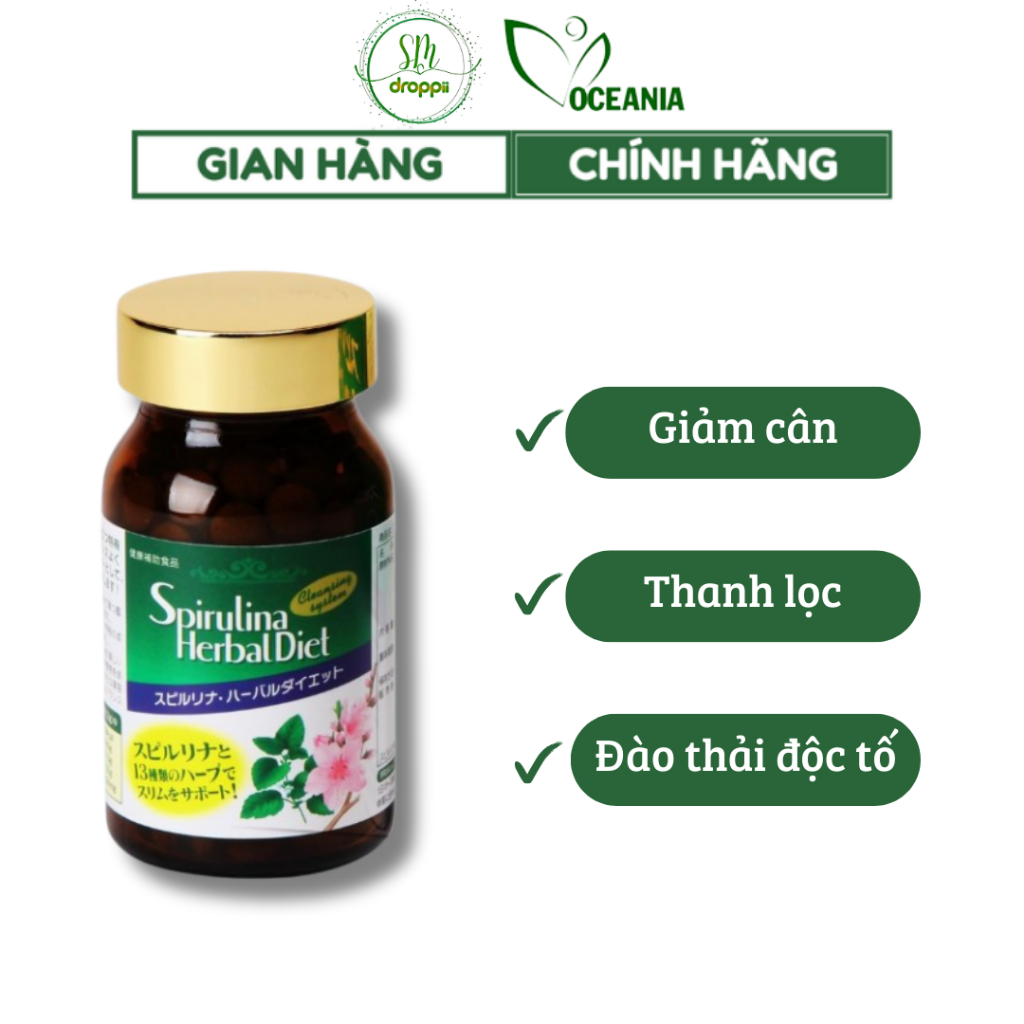 Tảo Xoắn Spirulina Nhật Bản SPIRULINA HERBAL DIET, giảm cân, thanh