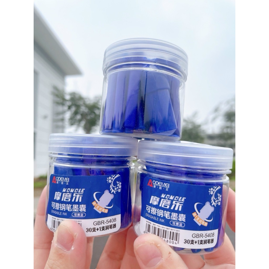Hộp ống mực bút máy xóa được/mực bút máy tẩy được