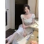 Váy đầm maxi nữ màu trắng thiết kế dáng dài bồng xòe tiểu thư đi chơi đi tiệc phong cách thời trang Hàn Quốc SP114