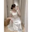 Váy đầm maxi nữ màu trắng thiết kế dáng dài bồng xòe tiểu thư đi chơi đi tiệc phong cách thời trang Hàn Quốc SP114