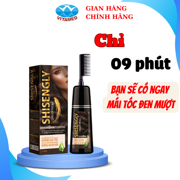 Dầu Gội Phủ Bạc SHISENGLY 200ml Giúp Tóc Đen Bóng Mượt